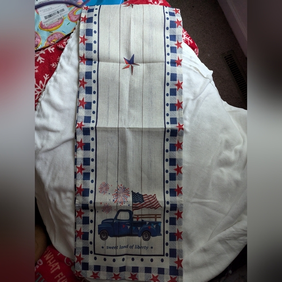 1pc 4th Of July Table Runner 70 Inches Patriotic Runner For Tables Truck America - Picture 2 of 3